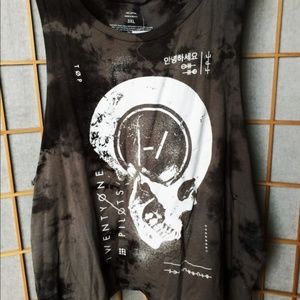 Twenty One Pilots Skull Tie Dye Tank Top 3x